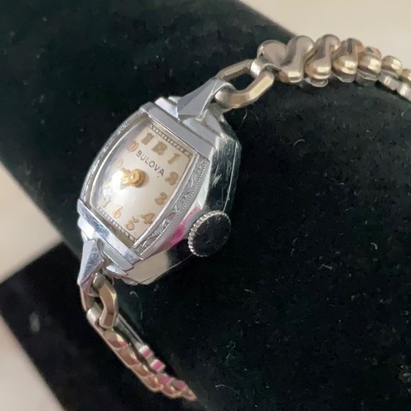 Bulova Watch 10K Gold La Petite Vintage Women Art Deco 1940s For Repair Or Parts main image 13